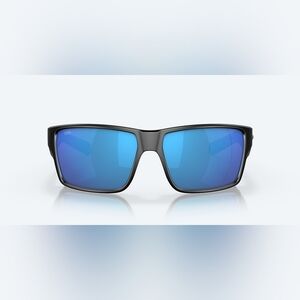 Costa Reefton PRO Matte Black Blue Mirror Polarized Glass Sunglasses 63-15
